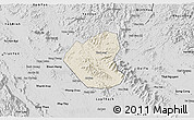 Shaded Relief 3D Map of Son Duong, desaturated