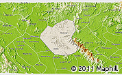 Shaded Relief 3D Map of Son Duong, physical outside