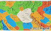 Shaded Relief 3D Map of Son Duong, political outside