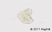 Shaded Relief 3D Map of Son Duong, single color outside