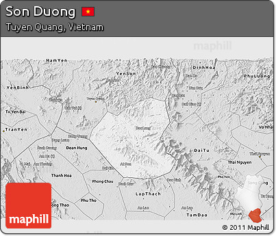 Silver Style 3D Map of Son Duong