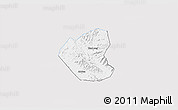 Silver Style 3D Map of Son Duong, single color outside
