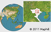 Satellite Location Map of Son Duong, highlighted country
