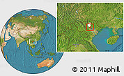 Satellite Location Map of Son Duong, highlighted parent region