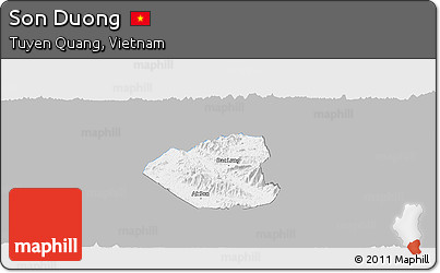 Gray Panoramic Map of Son Duong, single color outside