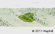 Satellite Panoramic Map of Son Duong, lighten