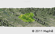 Satellite Panoramic Map of Son Duong, semi-desaturated