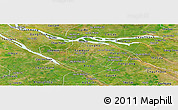 Satellite Panoramic Map of Vinh Long