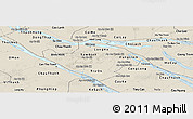 Shaded Relief Panoramic Map of Vinh Long