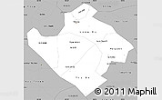Gray Simple Map of Vinh Long