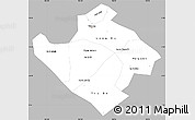Gray Simple Map of Vinh Long, single color outside