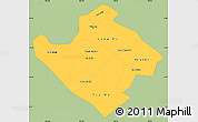 Savanna Style Simple Map of Vinh Long, single color outside