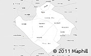 Silver Style Simple Map of Vinh Long