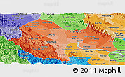 Political Shades Panoramic Map of Vinh Phu