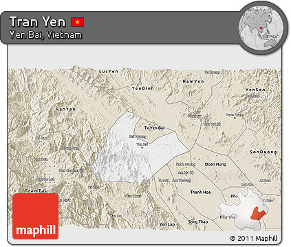 Classic Style 3D Map of Tran Yen