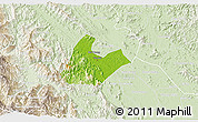 Physical 3D Map of Tran Yen, lighten