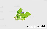 Physical 3D Map of Tran Yen, single color outside