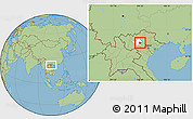 Savanna Style Location Map of Tran Yen, highlighted parent region