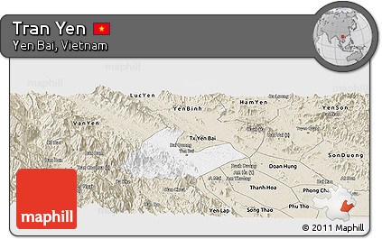 Classic Style Panoramic Map of Tran Yen