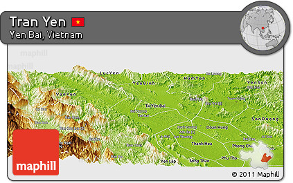 Physical Panoramic Map of Tran Yen
