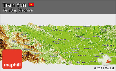 Physical Panoramic Map of Tran Yen