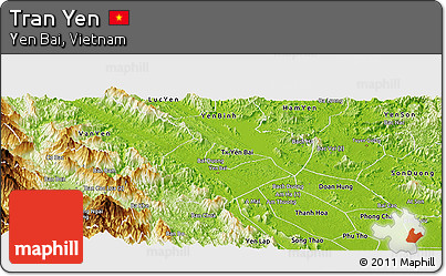 Physical Panoramic Map of Tran Yen