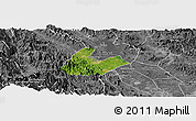 Satellite Panoramic Map of Tran Yen, desaturated