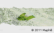 Satellite Panoramic Map of Tran Yen, lighten