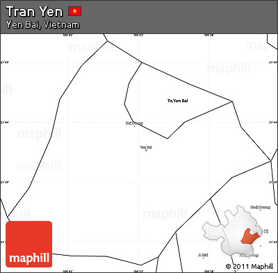 Blank Simple Map of Tran Yen