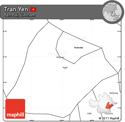 Blank Simple Map of Tran Yen