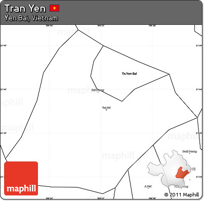 Blank Simple Map of Tran Yen