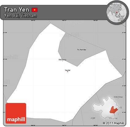 Gray Simple Map of Tran Yen