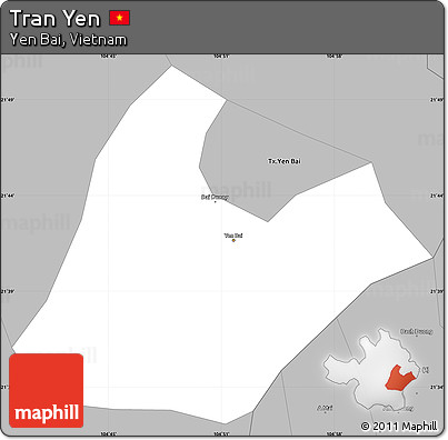 Gray Simple Map of Tran Yen