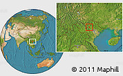 Satellite Location Map of Yen Binh