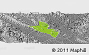 Physical Panoramic Map of Yen Binh, desaturated