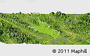 Physical Panoramic Map of Yen Binh, satellite outside