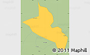 Savanna Style Simple Map of Yen Binh