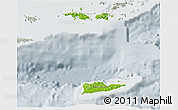Physical 3D Map of Virgin Islands, lighten, semi-desaturated