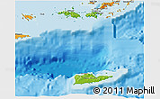 Physical 3D Map of Virgin Islands, political outside