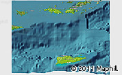 Physical 3D Map of Virgin Islands, satellite outside
