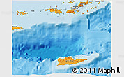 Political 3D Map of Virgin Islands, political shades outside