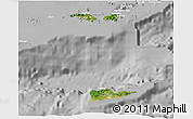 Satellite 3D Map of Virgin Islands, lighten, desaturated
