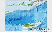 Satellite 3D Map of Virgin Islands, political outside