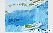 Satellite 3D Map of Virgin Islands, political shades outside
