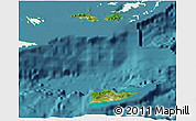 Satellite 3D Map of Virgin Islands, single color outside