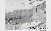 Shaded Relief 3D Map of Virgin Islands, desaturated