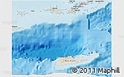 Shaded Relief 3D Map of Virgin Islands, semi-desaturated, land only