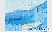 Shaded Relief 3D Map of Virgin Islands, single color outside