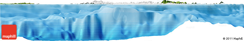 Flag Horizon Map of Virgin Islands, satellite outside, bathymetry sea