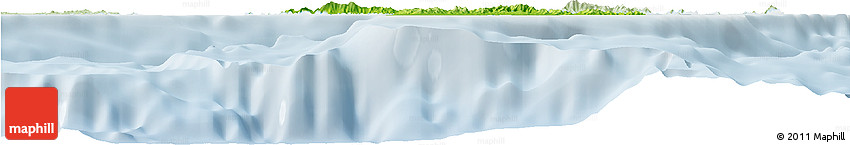 Physical Horizon Map of Virgin Islands, lighten